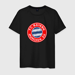Футболка хлопковая мужская Бавария клуб, цвет: черный