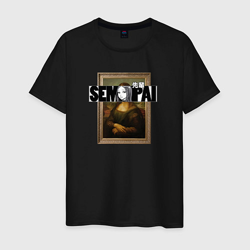 Мужская футболка Аниме Мона Лиза / Черный – фото 1