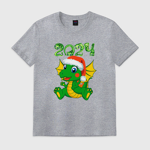 Мужская футболка Дракончик 20204 / Меланж – фото 1