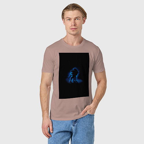 Мужская футболка Темный Соник / Пыльно-розовый – фото 3