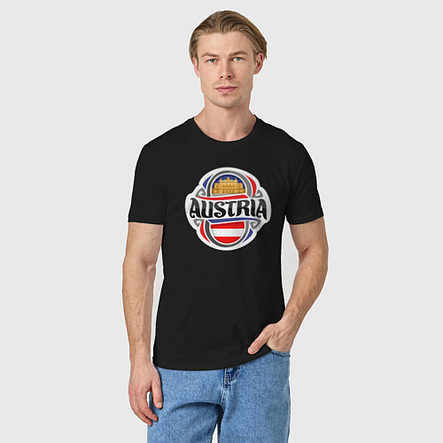 Мужская футболка В Австрии / Черный – фото 3