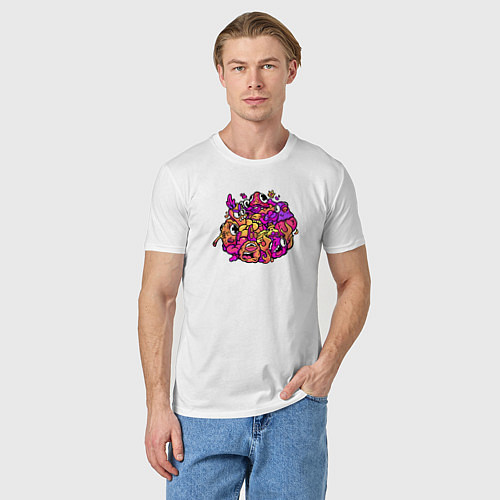 Мужская футболка Doodle / Белый – фото 3