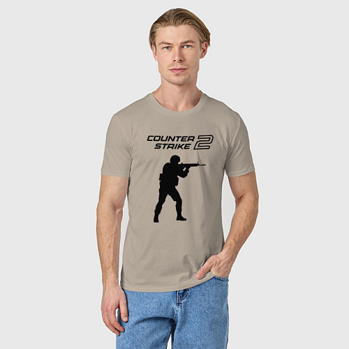 Мужская футболка Counter strike 2 classik / Миндальный – фото 3