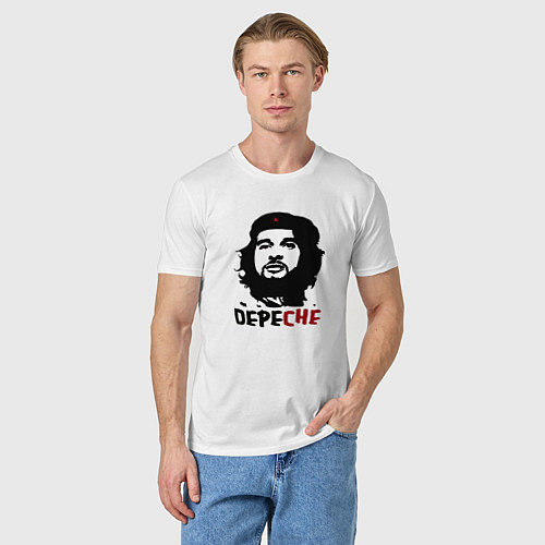 Мужская футболка Dave Gahan from Depeche Mode - Depe Che / Белый – фото 3