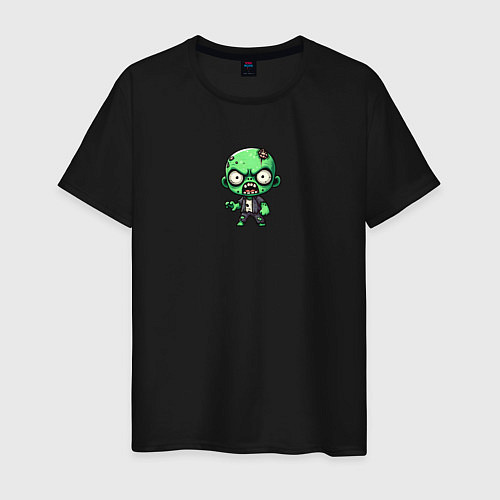 Мужская футболка Маленький зомби / Черный – фото 1