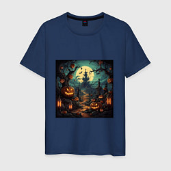 Футболка хлопковая мужская Это halloween, цвет: тёмно-синий