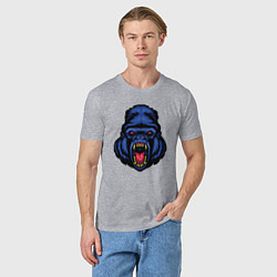 Футболка хлопковая мужская Blue monkey, цвет: меланж — фото 2