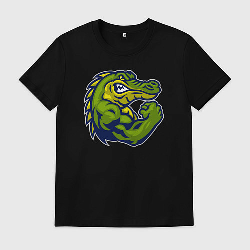 Мужская футболка Сила крокодила / Черный – фото 1