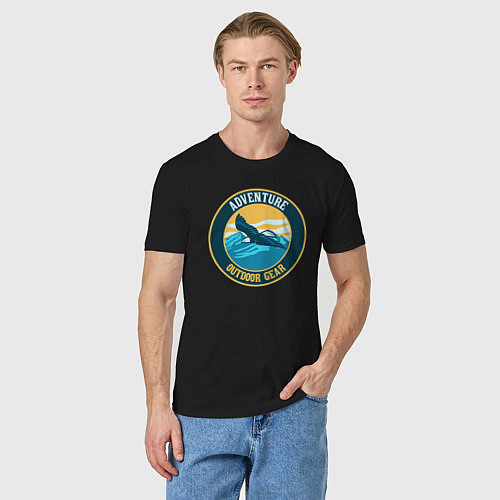 Мужская футболка Adventure eagle / Черный – фото 3