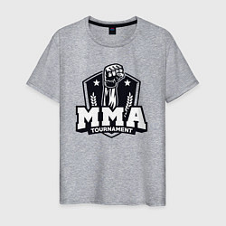 Футболка хлопковая мужская Турнир MMA, цвет: меланж