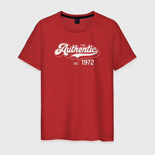 Мужская футболка Authentic 1972 / Красный – фото 1