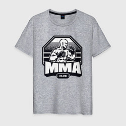 Футболка хлопковая мужская MMA club, цвет: меланж