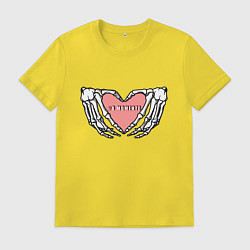 Футболка хлопковая мужская Хештег в моменте, цвет: желтый