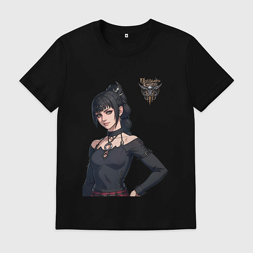 Мужская футболка Shadowheart - балдурс гейт 3 / Черный – фото 1