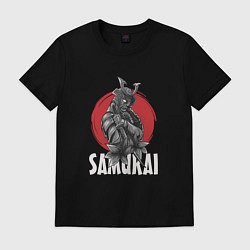 Футболка хлопковая мужская Japanese samurai, цвет: черный