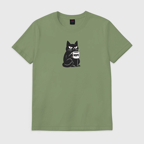 Мужская футболка Кот говорит nope / Авокадо – фото 1