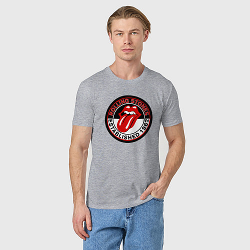 Мужская футболка Rolling Stones established 1962 / Меланж – фото 3