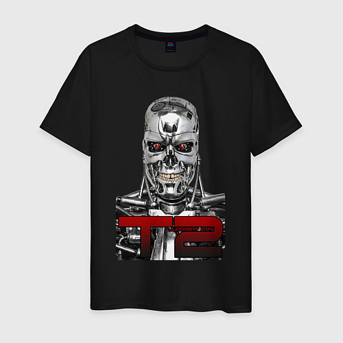 Мужская футболка Terminator 2 T800 / Черный – фото 1