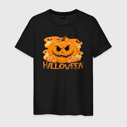 Мужская футболка Orange holiday halloween / Черный – фото 1