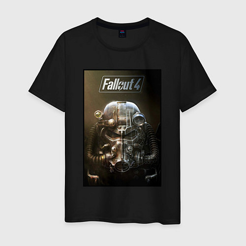 Мужская футболка Fallout armour poster / Черный – фото 1
