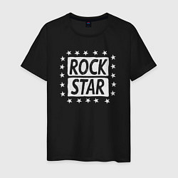 Футболка хлопковая мужская Star rock, цвет: черный