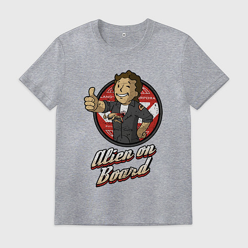 Мужская футболка Fallout - vault girl / Меланж – фото 1