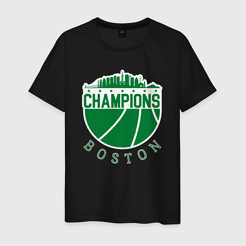 Мужская футболка Boston champions / Черный – фото 1
