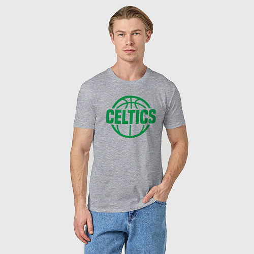 Мужская футболка Celtics ball / Меланж – фото 3