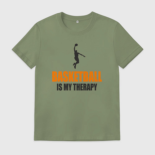 Мужская футболка Баскетбол моя терапия / Авокадо – фото 1
