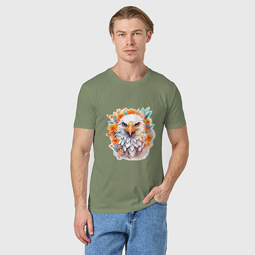 Мужская футболка Орел в цветах / Авокадо – фото 3