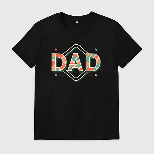 Мужская футболка Папа мозаика / Черный – фото 1