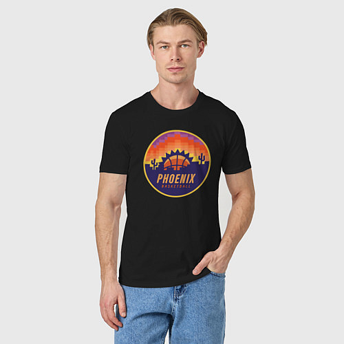 Мужская футболка Phoenix basketball / Черный – фото 3