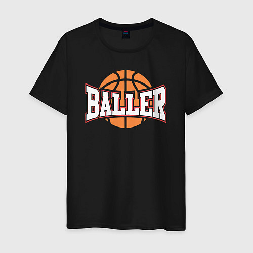 Мужская футболка Baller style / Черный – фото 1