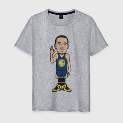 Футболка хлопковая мужская Стефен Карри, цвет: меланж