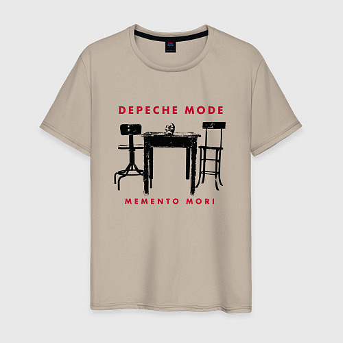 Мужская футболка Depeche Mode - Table skull / Миндальный – фото 1