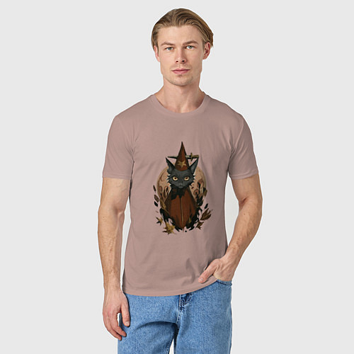 Мужская футболка Мэй Боровски в костюме / Пыльно-розовый – фото 3