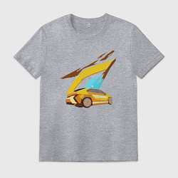 Футболка хлопковая мужская Машина драйв, цвет: меланж