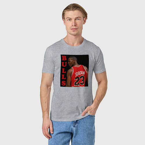 Мужская футболка Bulls Jordan / Меланж – фото 3