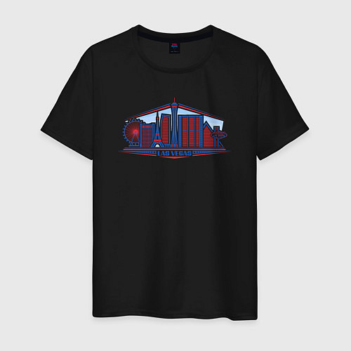 Мужская футболка Las Vegas city / Черный – фото 1