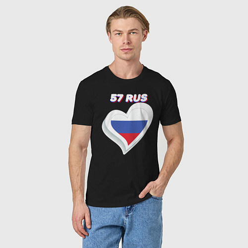 Мужская футболка 57 регион Орловская область / Черный – фото 3