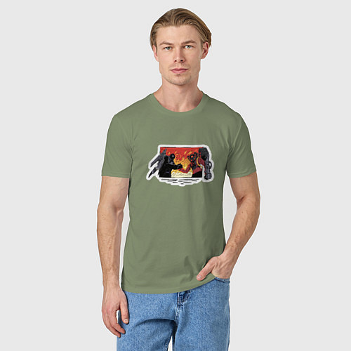Мужская футболка Титан Спикермен с титаном Камераменом / Авокадо – фото 3