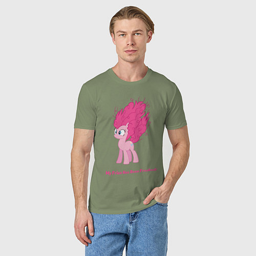 Мужская футболка Пинки Пай с гривой дыбом / Авокадо – фото 3