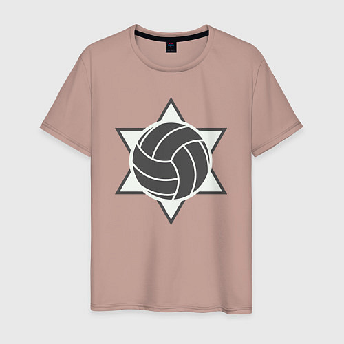 Мужская футболка Star volley / Пыльно-розовый – фото 1