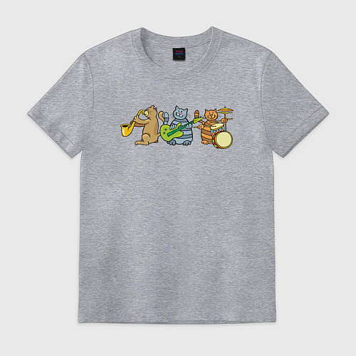 Мужская футболка Кошачий ансамбль / Меланж – фото 1