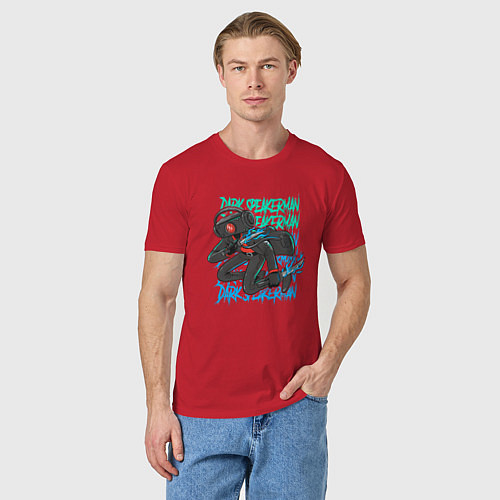Мужская футболка Dark Speakerman / Красный – фото 3