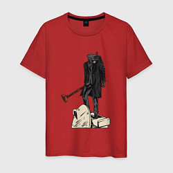 Футболка хлопковая мужская Камерамен победил скибиди туалет, цвет: красный