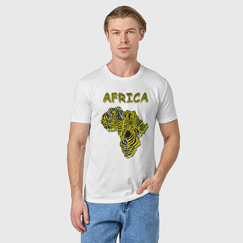 Мужская футболка Zebra Africa / Белый – фото 3