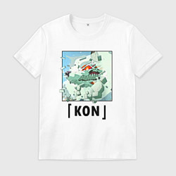 Футболка хлопковая мужская Кон - призыв лиса, цвет: белый