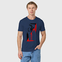 Футболка хлопковая мужская Боевые искуства black and red, цвет: тёмно-синий — фото 2