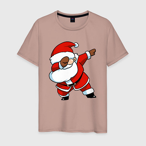 Мужская футболка Santa dabbing dance / Пыльно-розовый – фото 1